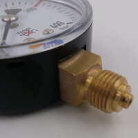 HTD Manometer für Sauerstoff/Druckluft Kl.1.6 D63mm Stahlgehäuse bis 400 bar