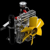 Atemluftkompressor 100 l/min 330 bar mit Verbrennungsmotor Honda Endabschaltung