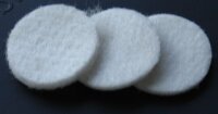Felt disks for breathing air filters with 25mm diameter