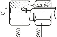 Adjustable pressure gauge connection fitting MAV-EL10-R1/4"