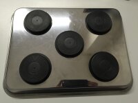 Stainless steel magnetic plate with 5 magnets